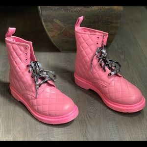 Doc Martins Quilted Pink Boots